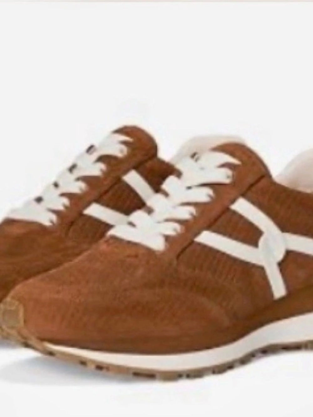 Veronica Beard Valentina Sneaker Sneakers Brown & White